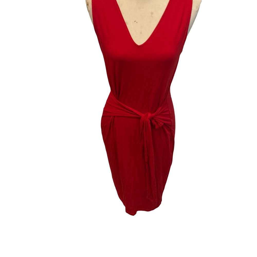 Vintage Ralph Lauren Vibrant Red Tie Front Wrap Dress Women’s Size Medium